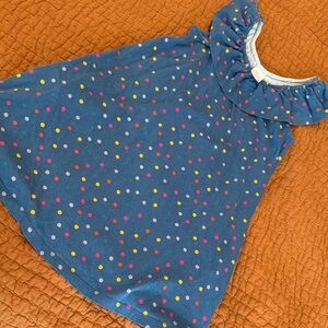 Hanna Andersson Blue Dress with Colorful Dots
